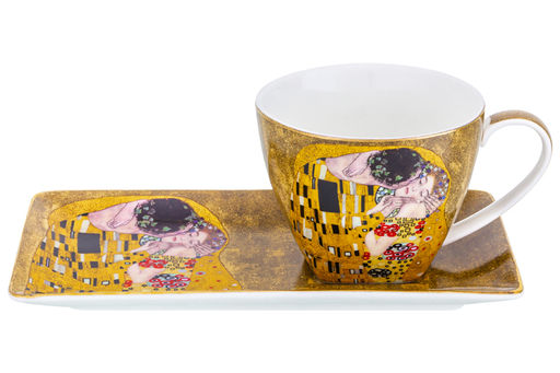 Чашка 250 мл с блюдцем для десерта 20,5*10,5*2 см Поцелуй NEW BONE CHINA - Elan gallery фото 6