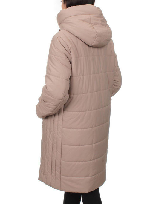 1073 DK. BEIGE Пальто зимнее облегченное женское (холлофайбер 150 гр.) - Fashion фото 6