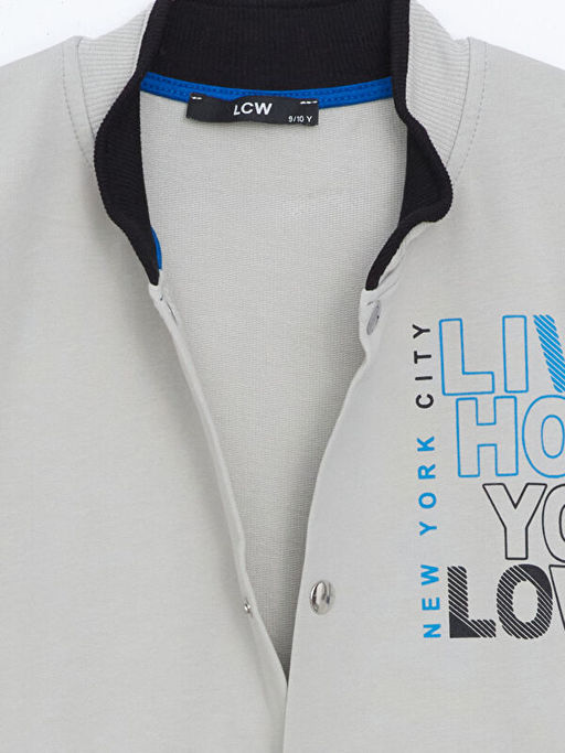 Bask?l? Uzun Kollu Erkek ?ocuk Kolej Ceket - Waikiki фото 2