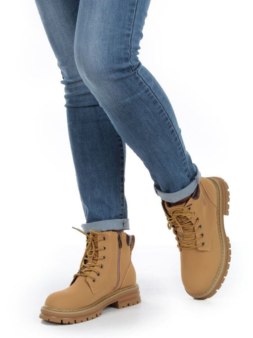 01-P8305-1 BROWN Ботинки демисезонные женские (натуральная кожа)