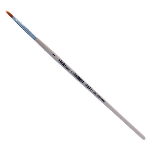 Цена за 10 шт. Кисть для рисования, нейлон, № 1, плоская, деревянная ручка, международный размер