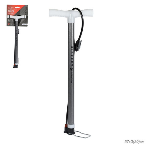 Насос напольный COMIRON MISTERY стальной цилиндр стальная складная ножка, ручка и основание литой PP пластик Presta-Schrader-Dunlop 11 бар, вес /уп20/ - Галеонтрейд фото 6