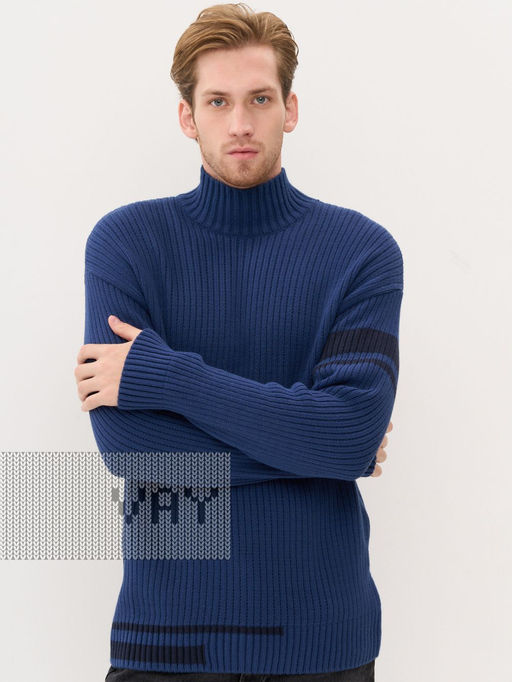 Джемпер мужской 5232-12378. 6400173/02 титаниум/антрацит - Vay фото 2