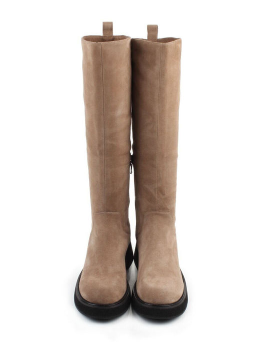 02-E37B-70HL BEIGE Сапоги демисезонные женские (натуральная замша)