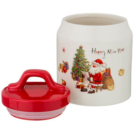 ЕМКОСТЬ ДЛЯ СЫПУЧИХ ПРОДУКТОВ С НОВЫМ ГОДОМ! 10*10*14 СМ. / 600 МЛ. - Lefard фото 3