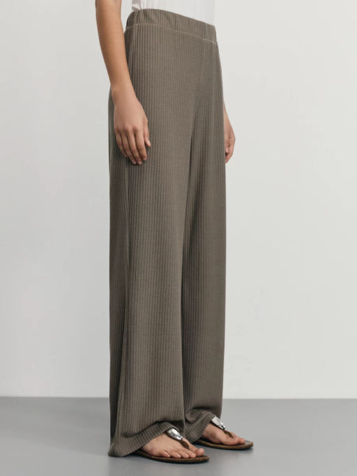 Трикотажные брюки в рубчик / Zarina  фото 3