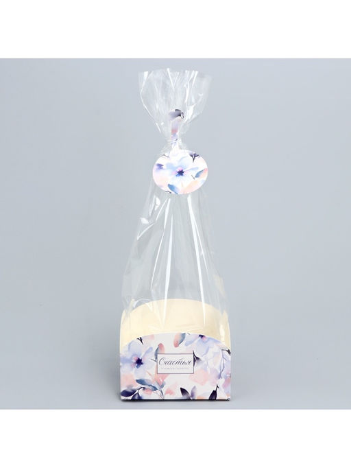 Цена за 10 шт. Пакет подарочный с коробкой, упаковка, Цветы, 12?12?40 см