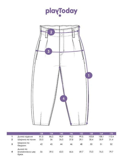 12421183 Брюки джинсовые для девочек