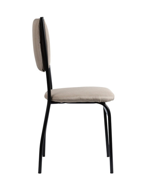 Стул мягкий для кухни разборный «Камелот», обивка рогожка, цвет чёрный/бежевый