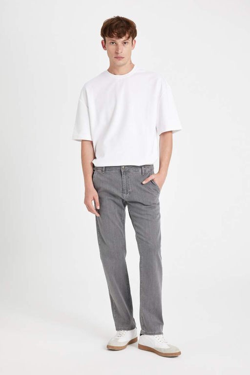 Джинсовые брюки прямого кроя Sergio стандартной посадки с нормальной талией - Defacto фото 2