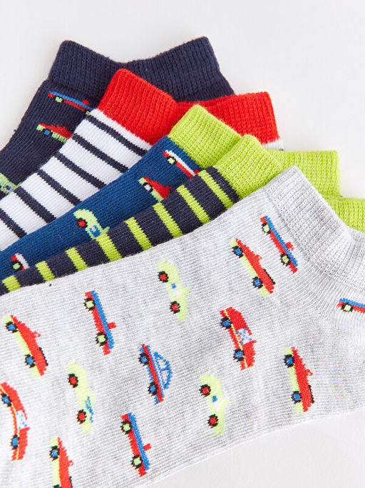 Desenli Erkek ?ocuk Patik ?orap 5li