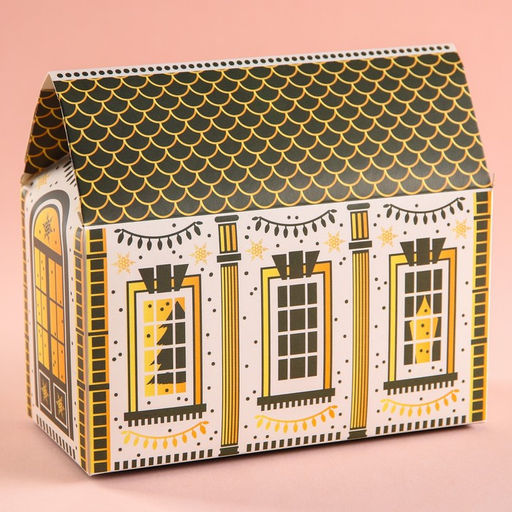 Набор в коробке домике Почта, чай чёрный с апельсином и корицей 50 г., печенье с предсказанием 3 шт., конфеты с кремовой начинкой 100 г. - Фабрика счастья фото 2