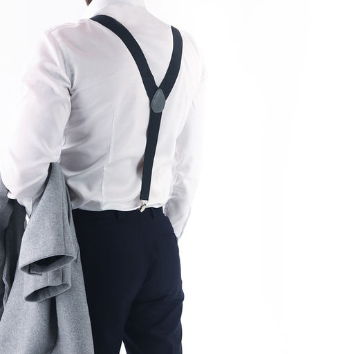 Подтяжки взрослые, ширина 3.5 см, цвет тёмно-серый