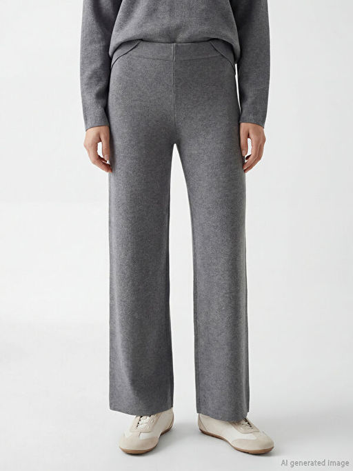 Beli Lastikli Kad?n Triko Pantolon