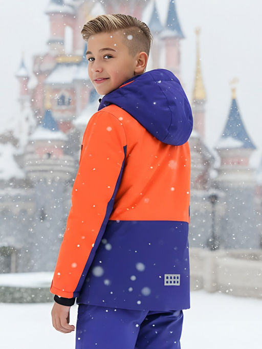 Горнолыжный костюм для мальчика оранжевого цвета 9317O - Valianly фото 22
