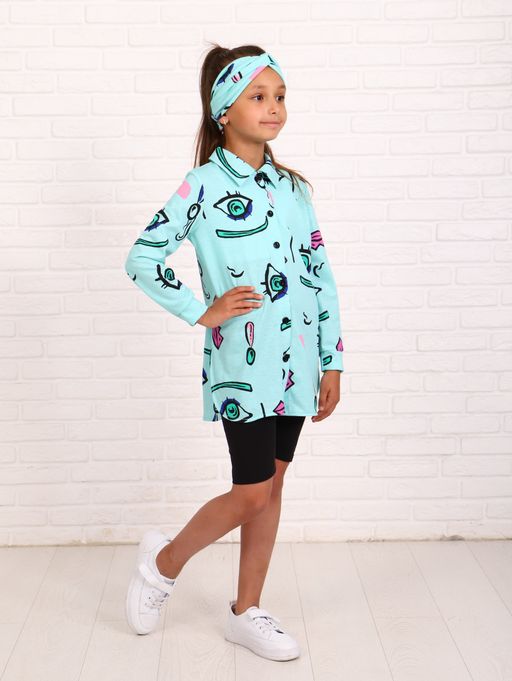 РБ006 Рубашка Пикассо (ментоловый) без повязки - Милаша фото 5