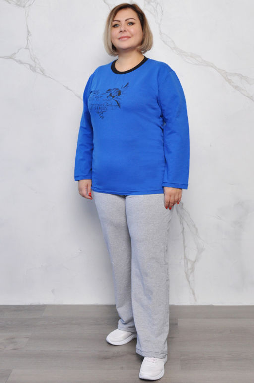 Арт. 4501 Пижама с брюками 48-56 (5 шт) Цвет:ассорти - Калинка фото 3