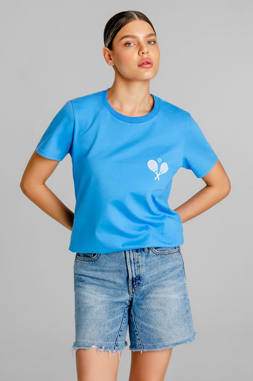 Арт. 3173 Футболка женская 44-52 (5 шт) Цвет:небесный - Калинка фото 15