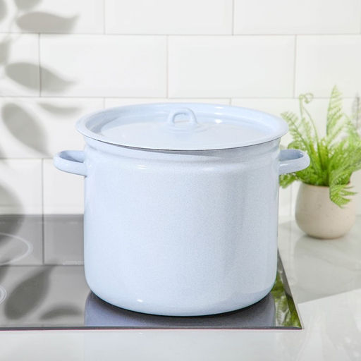 Кастрюля эмалированная, 12 л, d=28 см, с крышкой, без деколи, МИКС