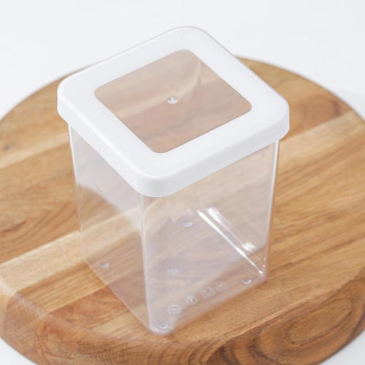 Ёмкость для хранения сыпучих продуктов IDEA «Степ», 1 л, 10×14 см, пластик, крышка белая