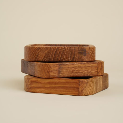 Набор тарелок - подставок SL Home, 10×10×2 см, 3 шт, дуб