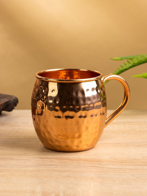 Кружка рельефная, 13×8×9.5 см, медь
