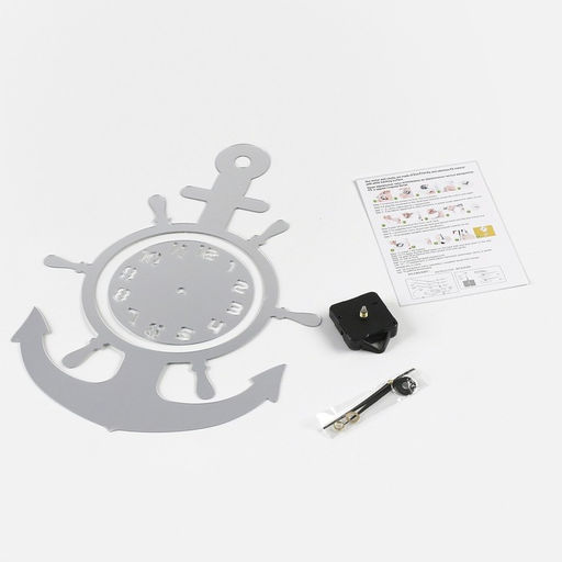 Часы настенные интерьерные «Якорь», 3D, наклейка, 45×31 см