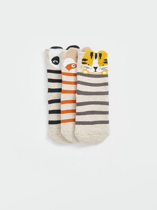 Bask?l? Erkek Bebek Soket ?orap 5li - Waikiki фото 2