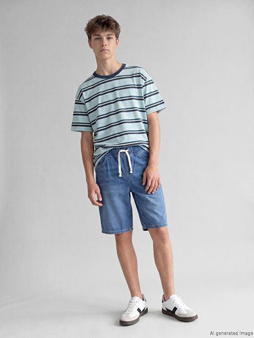 Erkek ?ocuk Jean Bermuda ?ort