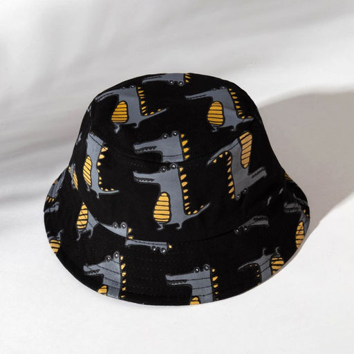 Панама детская MINAKU «Крокодилы», чёрная, размер 52-54