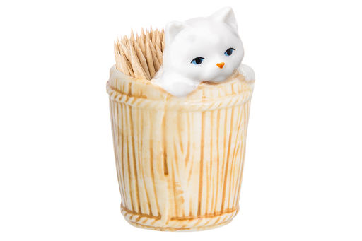 Вазочка п/зубоч. 5,5*5,3*8 см 65 мл Кошечка в кадушке цветная - Elan gallery фото 7