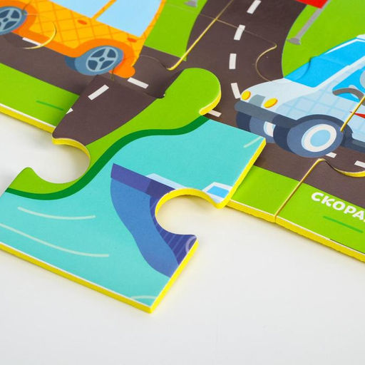 Мягкий пазл для малышей Транспорт, 28 деталей, Крошка Я  фото 3