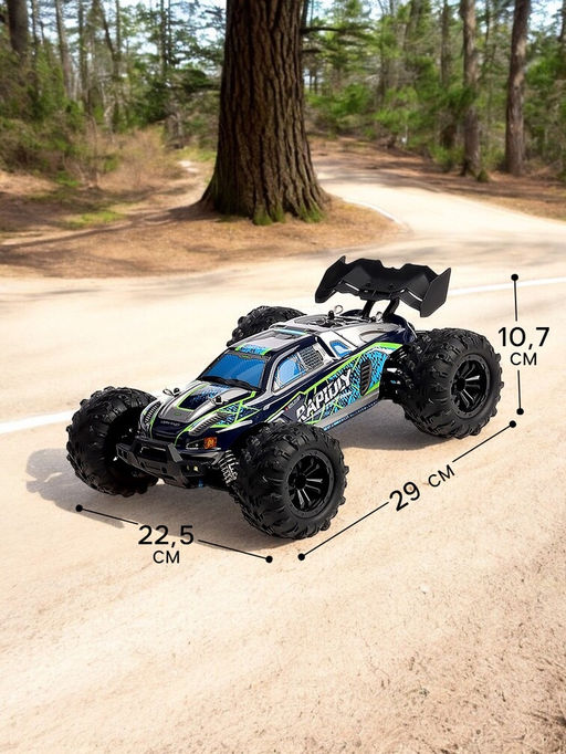 Машинка на пульте управления Rock Ranger, радиоуправление, работает от аккумулятора, полный привод, свет, 1:16 - Автоград фото 3