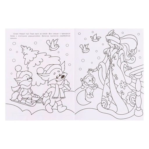 Цена за 4 шт. Раскраска «Принцесса Зима», 16 стр.