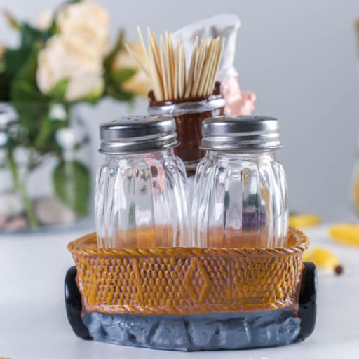 Набор для специй и зубочисток Повар 14x10x14 см / 6099 /уп 48/ - Галеонтрейд фото 3