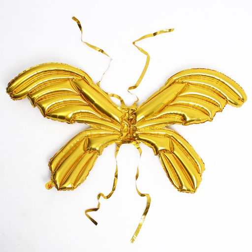 Воздушные фольгированные крылья «Бабочка», 122 см., золото