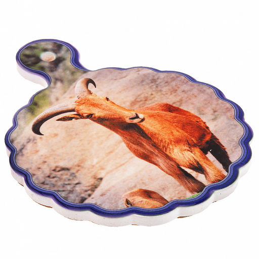 Подставка под горячее (панно) Ферма 15х19см h1см, керамика, фотопечать с глазурью, подложка пробковое дерево, фигурный край, в упаковке (Китай) - Домашняя мода фото 2