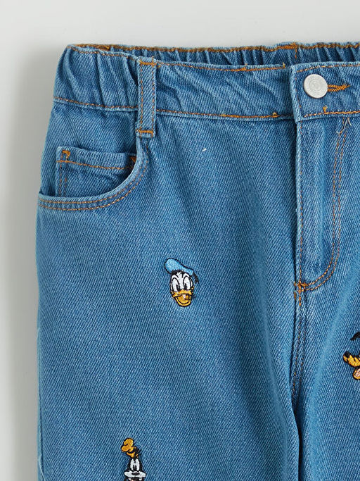 Mickey Mouse Nak??l? Erkek ?ocuk Jean Pantolon
