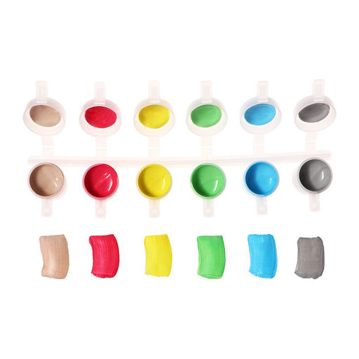 Краска акриловая, набор 6 цветов х 5 мл, Calligrata Kid, ПАСТЕЛЬНЫЕ (повышенное содержание пигмента), морозостойкие