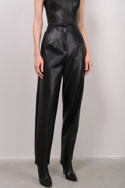 Брюки прямого кроя из искусственной кожи - Incity фото 3