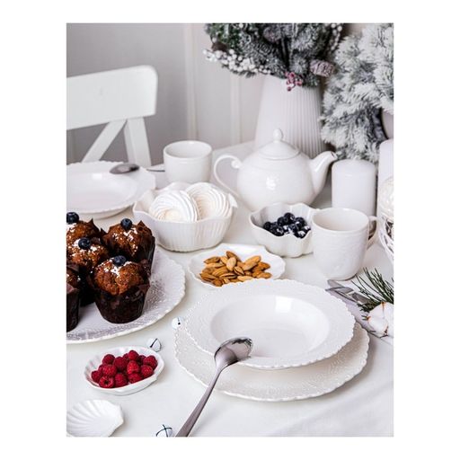 Блюдо сервировочное Walmer Shell 10 см, цвет белый  фото 6