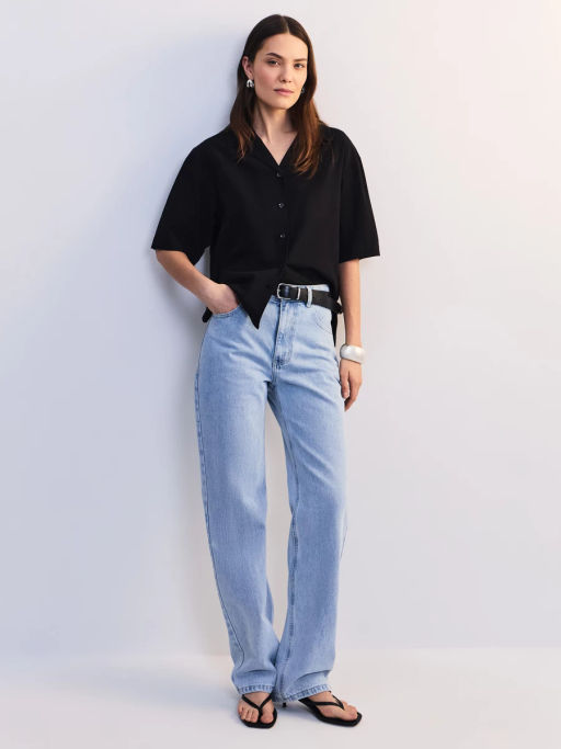 Блуза оверсайз из хлопка и вискозы ZR2605012010-50 / Zarina