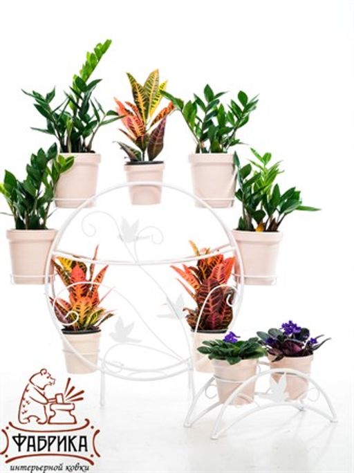Цветочница на подоконник 41-908W на 10 растений - Фабрика интерьерной ковки фото 3