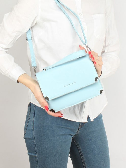 Сумка женская искусственная кожа Ch&K-8659, 2отд, плечевой ремень, голубой SALE 255068 - Adelia фото 10