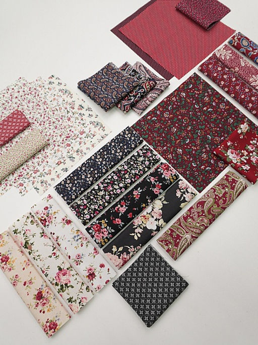 Набор тканей для рукоделия Импортный хлопок: Кармина, 20*20 см, 25 шт - Купава фото 4