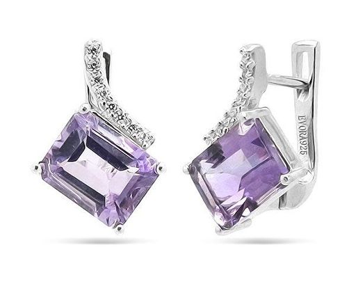 Серьги, аметист, Сириль