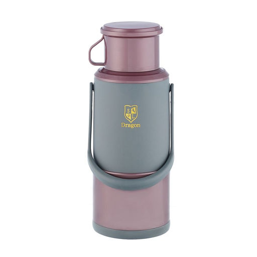 Термос, 1.2 л, со стеклянной колбой, сохраняет тепло 24 ч, пластик, МИКС