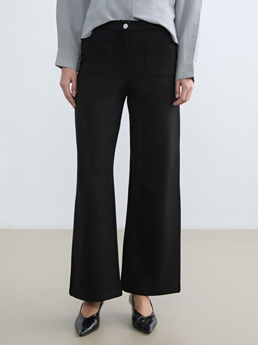 Standart Fit Geni? Pa?a Kad?n Pantolon