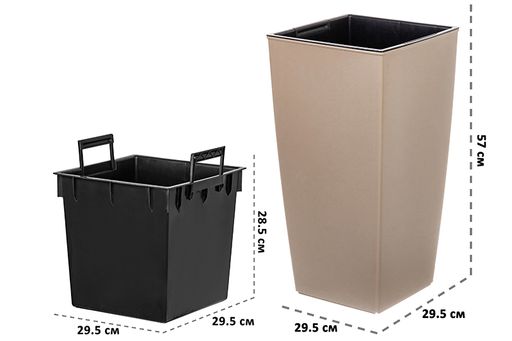 Кашпо 42 л 29,5*29,5*57 см Камелия серо-коричневое (модель 570) - Elan gallery фото 2