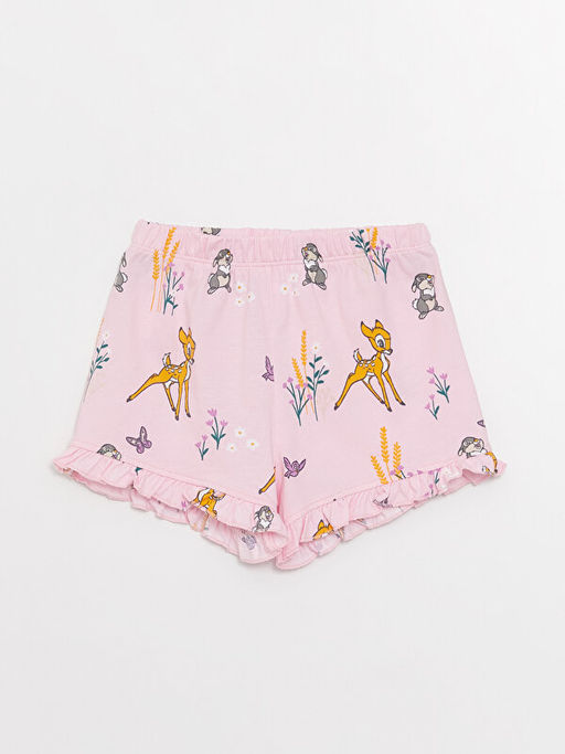 Kare Yaka Bambi Bask?l? K?z Bebek Pijama Tak?m? - Waikiki фото 3